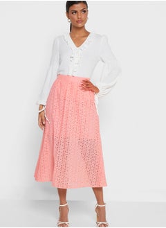 Buy Broderie Anglasie A-Line Skirt in UAE