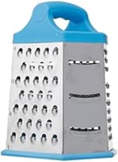 اشتري Stainless Steel Cheese And Vegetable Slicer 6 Sides Grater - Silver Blue في مصر