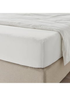 اشتري Fitted sheet, white, 160x200 cm في السعودية