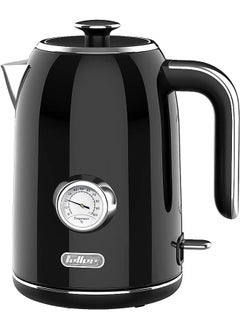 اشتري Germany, Retro Style 1.7L Kettle with Thermometer, 2200 W, Stainless Steel Body, STRIX Controller, Dry Boil & Automatic Switch-Off, EK200, 2Y Guarantee-UAE Version (Black) في الامارات