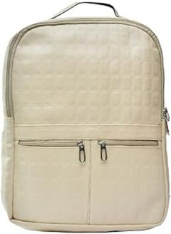 اشتري Accelerate Boxy Creamy White Leather Protective 15.6 inch Premium with Front Zipper Compartment for Accessories | Durable Design Laptop Bag compatible with MacBooks and Laptops في مصر