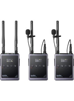 اشتري Godox WMicS1 Pro Kit 2 Two-Person Camera-Mount Wireless Omni Lavalier Microphone System (514 to 596 MHz) في مصر