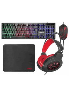 Buy KIT GAMING TECLADO RGB + MOUSE 3D + AURICULAR + MOUSEPAD , JEDEL GAMING CP-01 in Saudi Arabia