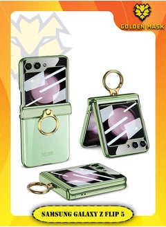 Buy Gkk Compatible With Samsung Galaxy Z Flip 5 Phantom Case With Ring (Green) in Egypt