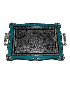 Buy Silver Plated Rectangular Tray in UAE