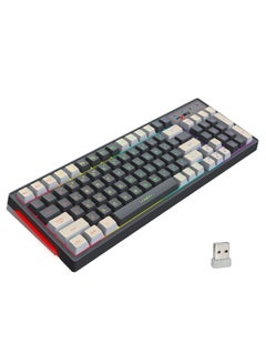 اشتري Wireless Mechanical Gaming Keyboard 60% Compact 96 Key Tenkeyless RGB Backlit Computer Keyboard For Windows PC Gamers في الامارات