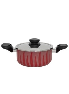 Buy Red Flame Cooking Pot Red With A Steel Lid 20cm in Saudi Arabia