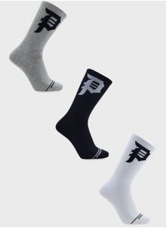 Buy 3 Pack Dirty P Crew Socks in UAE