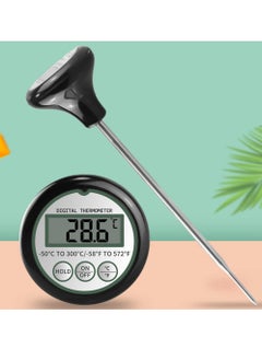 Buy Digital Thermometer Kitchen Suitable for Milk Coffee and Water (Black) in Saudi Arabia