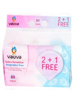 اشتري 240- Count Extra Sensitive Pure Water Baby Wipes, Hygienic Grooming Care, Hypoallergenic and Dermatologically Tested في السعودية