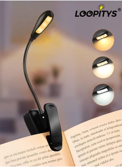 Buy Book Light,LOOPITYS Reading Book Clip Light, 9 Modes, LED Clip Reading Light, Eye-Care USB Rechargeable Reading Lamp for Kids, Flexible Clip-on Book Light for Reading in Bed，desk lamp in UAE