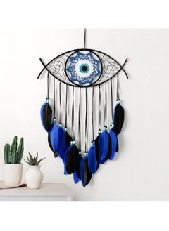 Buy Evil Eye Dream Catcher, White Dream Catchers, Handmade Macrame Evil Eye Wall Hanging for Boho Room House Decor, Blessing Craft Gift Bring Good Luck in UAE