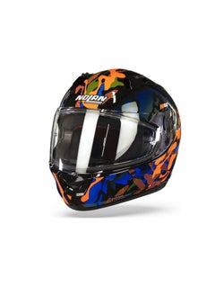 اشتري Nolan N60-6 Foxtrot 34 Full Face Motorcycle Helmet Black/Blue/Orange في الامارات