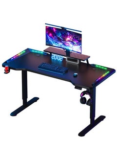 Buy Electric Standing Desk, Height Adjustable Stand up Desk with a Monitor Stand Riser, Standing Computer Desk with Memory Controllers, Adjustable Desks for Home Office(120 * 60cm) in Saudi Arabia