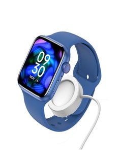 Buy V52 45MM Square Smart Watch HD Full Touch Screen Smart Health Tracking 200mAh IP67 Waterproof Bluetooth Unisex Smart Fitness Tracker (Blue) in UAE