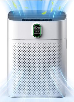 اشتري Air Purifiers for Home Large Room up to 100㎡ with PM 2.5 Display Air Quality Sensor, Remove 99.97% of Pet Hair with Double-sided Air Inlet, Quiet Mode 24dB, HEPA Filter Removes Dust, Pollen في السعودية