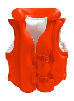 Buy Deluxe Pool Float Swim Vest Jacket - Red 50x47cm in UAE