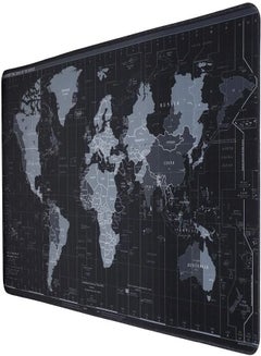 Buy World Map Design PC Mouse And Keyboard Rubber Pad With Stitched Edges 80x30CM Works Great with all Mouse Sensor in Egypt