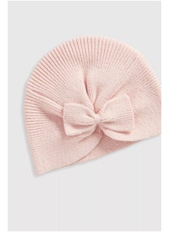 Buy Pink Knitted Turban Baby Hat in Saudi Arabia