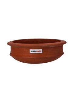 Buy Olsenmark OMCP6004, 27cm Traditional Fish Curry Pot - Flat Traditional Design ,Eco Friendly Material, Clay Pot in UAE