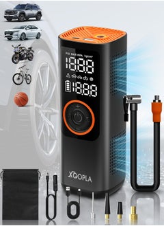 Buy Car Tyre Inflators 150PSI Portable Air Compressor ，Automatically Stop Tire Inflator 7500mAh Car Air Pump with Digital LCD Display And Emergency lighting 5 Modes Electric Pump for Car Bike Ball Motorcycle in Saudi Arabia