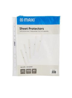 اشتري Maxi Sheet Protector A4 40 Micron Poly Bag Of 100Pc, MX-RP100 40 في الامارات