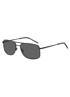 Buy Men's Uv Protection Rectangular Shape Metal Sunglasses Hg 1287/S Grey 41 - Lens Size: 41.4 Mm - Black Red in UAE