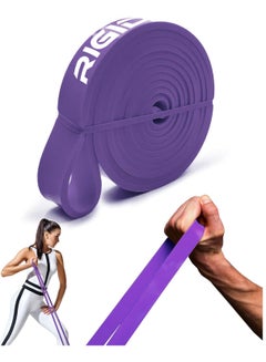 Buy Single Resistance Band - Heavy Duty Rubber Band with Strong Resistance, Pull-Up Assistance Band, Stretching Workout, Bodybuilding, Home Exercise Band- Purple in UAE