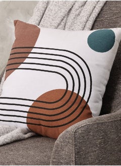 Buy Mid-Century Filled Cushion, Multicolour – 45x45 cm in UAE