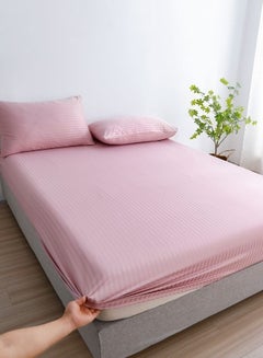 Buy Variance Size 3 Pieces Set Bedsheet with 2 Pillow Cases, Light Old Rose Color in UAE