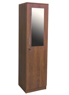 Buy 1 Door Wardrobe Modern Design with MIRROR/ 1 Door Wooden Wardrobe Cabinet Cupboard Engineered Wood Perfect Modern design.H-190CM*L-50CM*D-50CM Brown - 661-Mirror in UAE