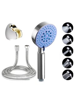 Buy Shower Head with 1.5M Shower Hose 5 Spray Modes Universal Handheld Shower Set for Adults Children Pets Home and Gym Use (1.5 Meter) in UAE