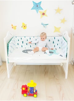 اشتري Baby Cot Bumper Baby Crib Liner Safety Side Pad في الامارات