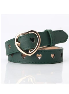 Buy The New Free Hole Love Hollow Out Lady All Kinds Of Sweet Wool Dress Belt 105cm Green in UAE