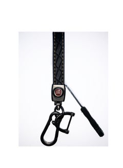 Buy Medal Key Chain Car Logo Key Chain Accessories Emblem Leather Car Key Chain, black - FIAT in Egypt