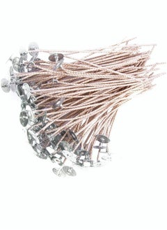 Buy 6 Inch 100pcs Thick Gauge Wick, Natural Candle Wick Pre-Waxed in Saudi Arabia