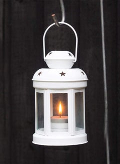 Buy Small metal candle holder in the shape of a Ramadan lantern, 18 cm in Saudi Arabia