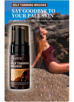 Buy Self Tanner Mousse Kit | Natural Self Tanner Mousse | Light Self Tanning Mousse | Packied With Skin Benefits, No Added Nasties, Vegan, Cruelty Free | All Skin Types Self Tanner Mousse in UAE