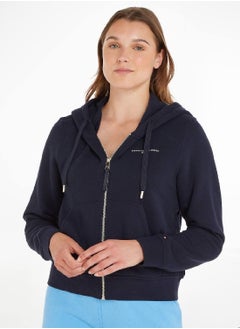 Buy Women's 1985 Collection Signature Logo Zip-Thru Hoody -  Organic cotton blend, Blue in Saudi Arabia