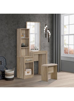 Buy Kulltorp Plus Dresser with Mirror and Stool 39.5 x 163 x 79.5 cm in UAE