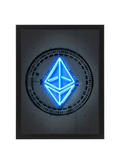 اشتري Ethereum Neon Printed Poster With Frame 50x40 cm في الامارات