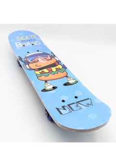 Buy Skateboard By FunZz Size 59 X 15 Cm ,Double Kick Concave Skate Board, Complete Skate Board Wood Outdoor Medium Board for Teens Beginners Girls Boys Kids in Saudi Arabia