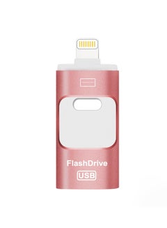 اشتري 16GB USB Flash Drive, Shock Proof Durable External USB Flash Drive, Safe And Stable USB Memory Stick, Convenient And Fast I-flash Drive for iphone, (16GB Rose Gold) في السعودية