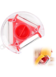 Buy 5 Pcs 3 In 1 Swivel Vegetable Peele Stainless Steel Potato Peeler Portable Veg Fruit Peeler NonSlip Handle And Sharp Blade Suitable For Kitchen Travel Camping Easy to Clean Swivel Peele Tool, Red in UAE