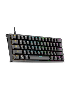 Buy BAJEAL G101 61 Keys Wired Mechanical Keyboard RGB Backlight Keyboard PBT Two-color Injection Keycap Mechanical Blue Switch Black in Saudi Arabia