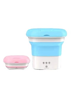 اشتري Portable Mini Folding Washing Machine Small Laundry Tub Wonder Magic Compact Washer Clothe Bucket With Spinner （blue） في الامارات