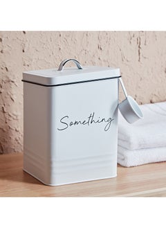 اشتري Vintage Washing Powder Storage Box with Lid and Scoop 18 x 25.5 x 15.5 cm في السعودية