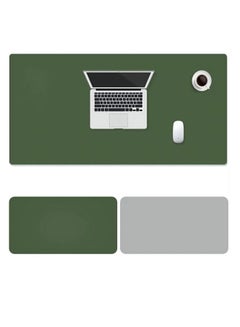 Buy Mouse Pad Large Size 80 * 40 CM Double Sided Color Desk Pad with PU Leather XXL Mousepad for Laptops Computers Work Gaming Office Home(green + grey) in UAE
