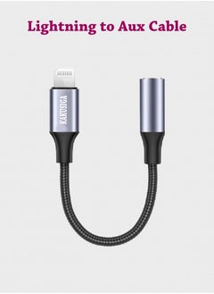 Buy Lightning To 3.5 mm Headphone Converter Black in Saudi Arabia