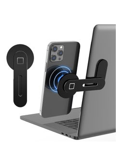 Buy Magnetic Phone Holder for Laptop, 90° Adjustable Desktop Monitor Laptop Phone Side Mount Fits All IPhone Series, Slim Portable Foldable Computer Monitor Expansion Bracket for Mobile Phone in UAE
